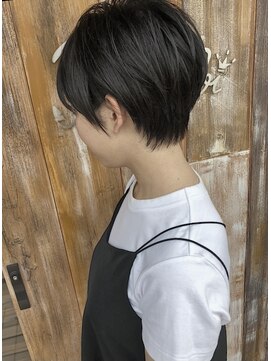 バンビ プライベート サロン(Bambi private salon) 耳掛けマッシュショート*ブルーブラックカラー＊Bambi*松平愛