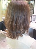 流れるレイヤーくびれミディ*極細ハイライト*酸性ストレート
