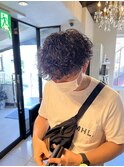 波巻きスパイラルパーマツイストスパイラルパーマメンズマッシュ