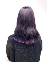 アソビセカンド 原宿(ASOBI 2nd)&nbsp;ラベンダー　パープル　波巻き　裾カラー