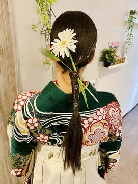 着付けヘアセット専門店 ウィズ(With) 袴ヘアセット タイトポニー