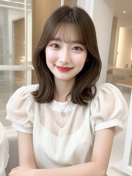 アフロートリノ(AFLOAT Leino) 2wayバング 韓国前髪 シースルー ミディアム くびれ#