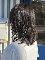 ヘアーサロン ビー(hair salon b.)&nbsp;前上がり　レイヤー　ミディアムスタイル　パーマ　アッシュ