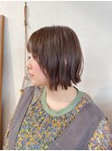 アッシュブラウンミニボブ
