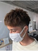 メンズカット刈り上げブロック+ショート動きのあるスタイルに◎