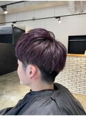 MEN’S HAIR/ヴァイオレット/アッシュブラック/マッシュパーマ