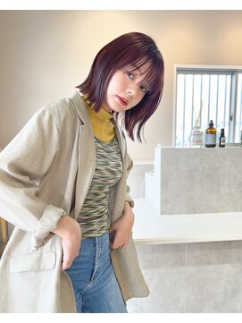 アスラン(ASLAN) 【aslan】ボブ/外ハネボブ/レッドカラー