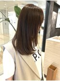 ナチュラルレイヤー×艶髪ブラウン
