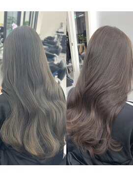 アルドーレフィエロ シンサイバシ(Ardore fiero shinsaibashi) ブリーチなしカラー/グレーベージュとグレージュブラウン