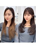 リアルお客様　2wayバング 韓国前髪 シースルー ミディアム