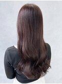 似合わせカットマロンベージュフェミニンロング_ba525001