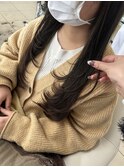 韓国風レイヤーカット/暗髪/小顔ヘア/グレージュカラー
