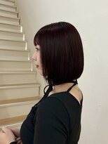 オアシスアヴェダ(OASIS AVEDA)&nbsp;ボブ／暖色/暗めレッド/艶カラー