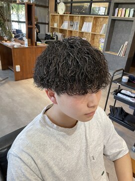 ラテ(LATTE) マッシュスタイル波巻きパーマ