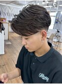 フェザーショート×ニュアンスパーマ