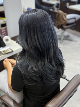 コビーバイジーナ 梅田茶屋町(Coby by Zina) ネイビーブルー＊ケアブリーチ【hina】