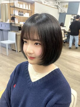 ルアン 上通り(ruen) レイヤーボブ 顔周りボブ ruen 熊本 田口紗羅