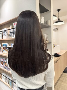 ユーフォリア 青山(Euphoria) ダークチョコブラウン/艶感カラー/ロングヘア*担当yuki