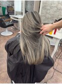 ブリーチハイライト髪質改善ダブルカラーレイヤーカット/本厚木