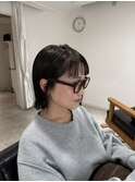 切りっぱなしボブ地毛風カラー