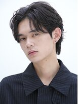 テン 心斎橋(tenn.) 難波ニュアンスパーマセンターパートフェザーパーマ毛流れパーマ