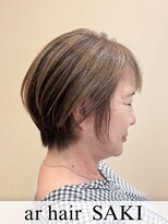 アールヘア(ar hair) 白髪ぼかしショートスタイル