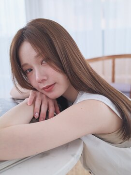 キネン バイ ツリー 宇都宮(kinen by tree) ことりベージュ艶ストレート次世代水素トリートメント美髪ロング