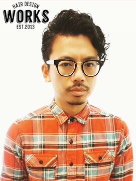 ワークス ヘアデザイン(WORKS HAIR DESIGN) ソフト刈り上げミディアムパーマスタイル