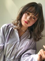 【GARDEN 田中麻由】前髪ありラフウェーブ×アッシュグレージュ