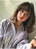 【GARDEN 田中麻由】前髪ありラフウェーブ×アッシュグレージュ
