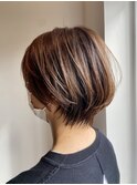丸みのあるショートカット
