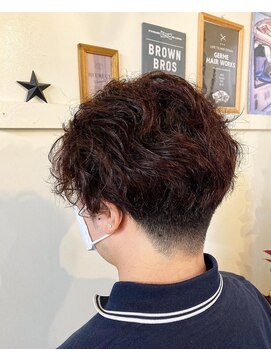 ジェルム ヘアーワークス(germe hair works) くせ毛を生かした刈り上げマッシュショート