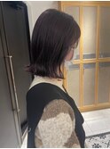肩上すっきり外ハネボブ/ブリーチなしラベンダーグレー