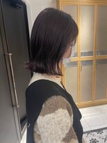 ヘアサロン ガリカ 表参道(hair salon Gallica)&nbsp;肩上すっきり外ハネボブ/ブリーチなしラベンダーグレー