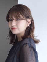 ガーデンヨコハマエスト(GARDEN YOKOHAMA est)&nbsp;似合わせカット　ミディアムレイヤー　メルティカラー　前髪