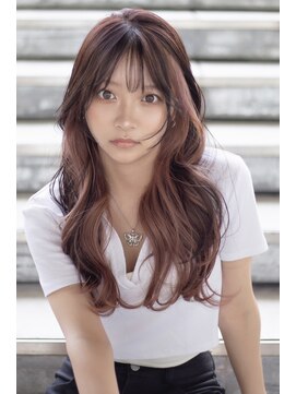 ラルムバイシー 新宿(LARME by Sea) インナーブリーチピンクベージュ×韓国レイヤー(新宿/韓国/前髪)