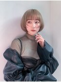 ウルフレイヤーボブ韓国ヘアブリーチなし大宮美容室