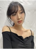顔まわりレイヤー/髪質改善/前髪あり/韓国風/清澄白河