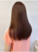 テラコッタカラーオレンジブラウン＊ストレートロング暖色カラー