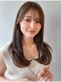 前髪ウェーブミディアムナチュラルカール結べるボブモテ髪