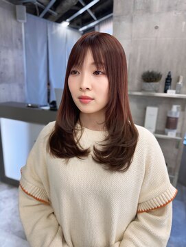 エヴァン(HEVIN) ピンクブラウン☆レイヤーカット