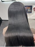 ロングヘアーアッシュグレージュカラー　赤坂見附