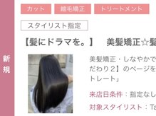 美髪矯正？！縮毛矯正ではない新時代のトリートメントストレート。その名は『髪にドラマを。』