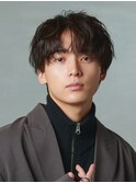 カルマパーマ/メンズ/フェザーパーマ/韓国/眉毛/センターパート