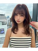髪質改善レイヤーカット前髪カット顔周りレイヤー暗めカラー銀座