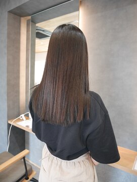 【ロング/顔周りレイヤー/髪質改善ストレート】