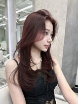 キティー サカエ(kiti SAKAE) 2way センター分け 小顔 レイヤーカット くびれヘア 韓国ヘア