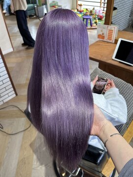 ラフ バイ マグ 南松本(R.A.F. by Mag) 春◎透明感ブルーラベンダーカラーケアブリーチダブルカラー