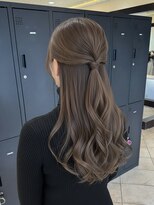 プロデュース 淵野辺店(Produce)&nbsp;顔周りカットハッシュカットダークブラウンワンホンレイヤー韓国