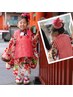 【七五三】3歳女の子お着付け＋ヘアセット★ポイントメイク付き★ ￥8800